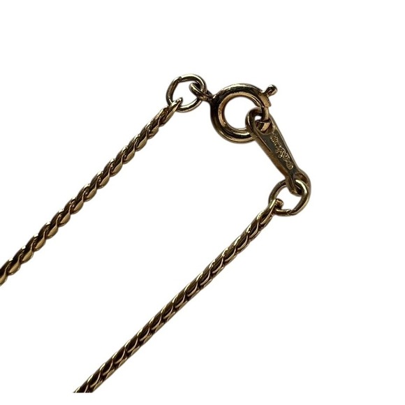 Vintage White Lily Flower Necklace Cloisonne Enamel Blue Floral - Picture 8 of 8